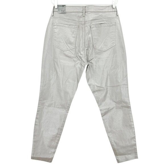 Kut From The Kloth Women's Charlize Fab Ab Cigarette Dark Silver Jeans Sz 14 NWT - Picture 2 of 11